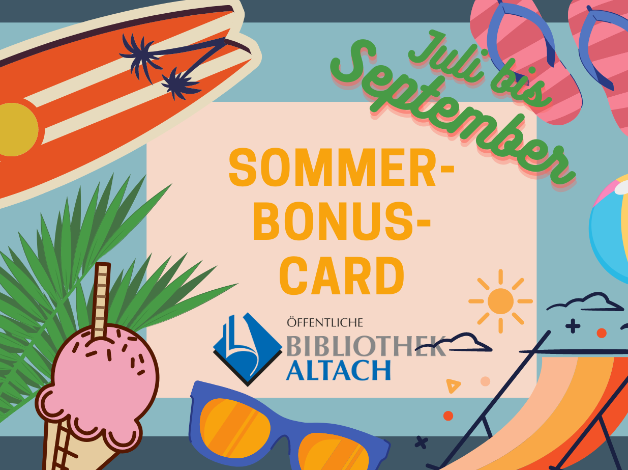 bunten Plakat mit dem Schriftzug Sommer-Bonus-Card